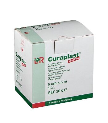 Curaplast Sensitive Wondpleister op rol 5 m x 6 cm | per stuk