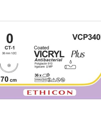 Vicryl Plus 0 violet 70cm – CT-1 naald | VCP 340H | 36 stuks