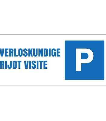 Bordje 'Verloskundige rijdt visite'