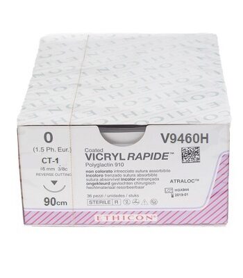 Vicryl Rapide 0 ongekleurd 90cm - CT-1 (V9460H) | 36 stuks