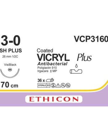 Vicryl Plus 3-0 violet 70 cm - SH+ naald (VCP3160H) | 36 stuks