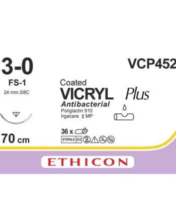 Vicryl Plus 3-0 violet 70 cm – FS-1 naald (VCP452H) | 36 stuks